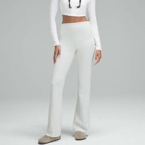 NWOT Lululemon High Rise Ribbed Softstreme Flared Pant Bone Size 4